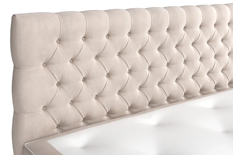 Celine Sängpaket 180x200 cm - Beige / Sammet - Products - Möbler - Säng - Komplett sängpaket