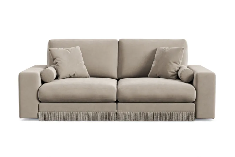 Arken Lyx 3-sits Djup Sammetssoffa - Beige - Products - Möbler - Soffa - 3 sits soffa