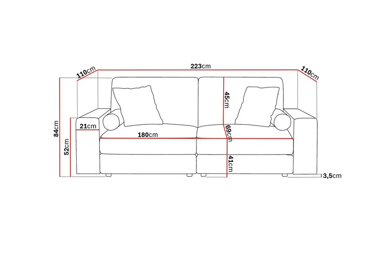 Arken Lyx 3-sits Djup Sammetssoffa - Beige - Products - Möbler - Soffa - 3 sits soffa