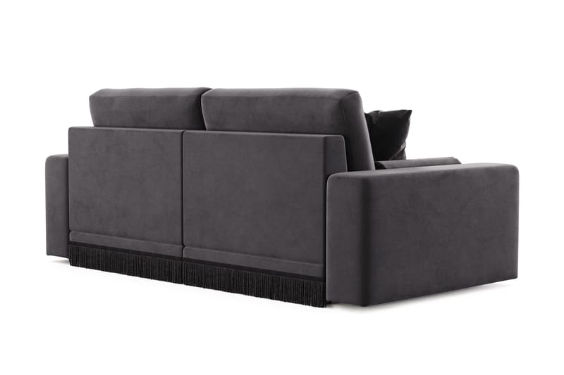 Arken Lyx 3-sits Djup Sammetssoffa - Mörkgrå - Products - Möbler - Soffa - 3 sits soffa