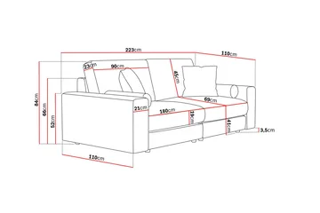 Arken Lyx 3-sits Djup Sammetssoffa - Mörkgrå - Products - Möbler - Soffa - 3 sits soffa