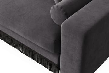 Arken Lyx 3-sits Djup Sammetssoffa - Mörkgrå - Products - Möbler - Soffa - 3 sits soffa