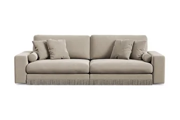 Arken Lyx 4-sits Djup Sammetssoffa - Beige - Products - Möbler - Soffa - Sammetssoffa
