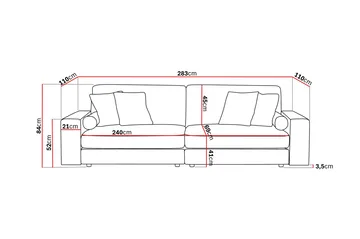 Arken Lyx 4-sits Djup Sammetssoffa - Mörkgrå - Products - Möbler - Soffa - Sammetssoffa