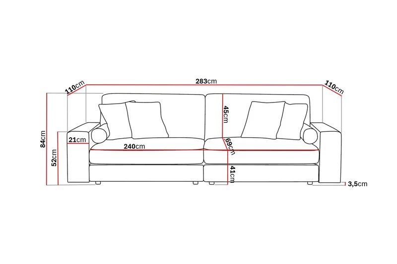 Arken Lyx 4-sits Djup Sammetssoffa - Mörkgrå - Products - Möbler - Soffa - Sammetssoffa
