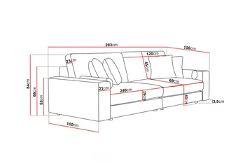 Arken Lyx 4-sits Djup Sammetssoffa - Mörkgrå - Products - Möbler - Soffa - Sammetssoffa