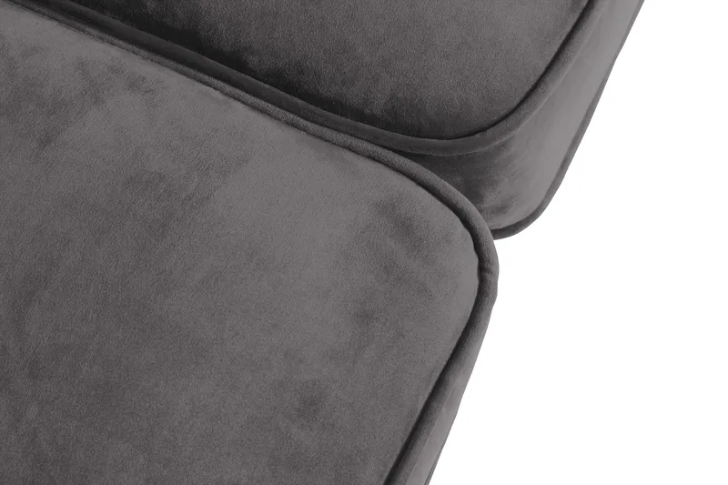 Chesterfield Lyx 2-sits Liten Sammetssoffa - Djup soffa 160 cm bred - Mörkgrå - Products - Möbler - Soffa - 2 sits soffa