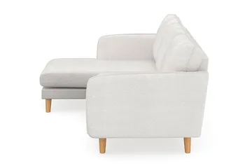Trend Lyx 3-sits Vänstervänd L-formad Divansoffa i Bouclé - Vit - Products - Möbler - Soffa - Divansoffa & schäslongsoffa - 4 sits soffa med divan