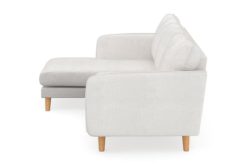 Trend Lyx 3-sits Vänstervänd L-formad Divansoffa i Bouclé - Vit - Products - Möbler - Soffa - Divansoffa & schäslongsoffa - 4 sits soffa med divan