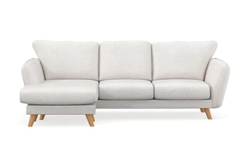 Trend Lyx 3-sits Vänstervänd L-formad Divansoffa i Bouclé - Vit - Products - Möbler - Soffa - Divansoffa & schäslongsoffa - 4 sits soffa med divan