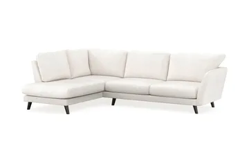 Trend Lyx 4-sits Vänstervänd L-formad Schäslongsoffa i Bouclé - Vit - Products - Möbler - Soffa - Divansoffa & schäslongsoffa - 4 sits soffa med divan