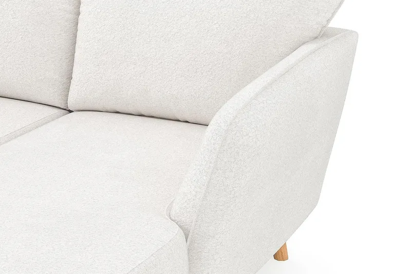 Trend Lyx 4-sits Högervänd U-formad Soffa med Divan och Schäslong i Bouclé - Vit - Products - Möbler - Soffa - U-soffa