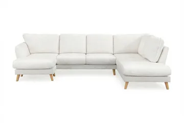 Trend Lyx 4-sits Högervänd U-formad Soffa med Divan och Schäslong i Bouclé - Vit - Products - Möbler - Soffa - U-soffa