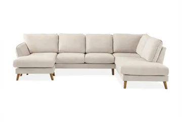 Trend Lyx 4-sits Högervänd U-formad Soffa med Divan och Schäslong i Tyg