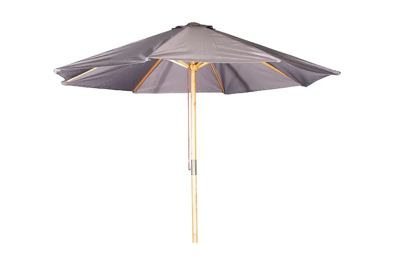 Naxos Parasoll Rund Ø300 cm Svart/Natur - Venture Home - Products - Utemöbler & utemiljö - Solskydd - Parasoll