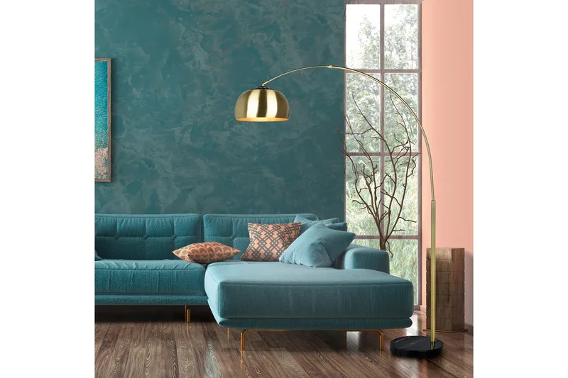 Argentina Golvlampa E27 mattmässing - Matt mässing - Products - Belysning - Lampor & belysning inomhus - Golvlampa