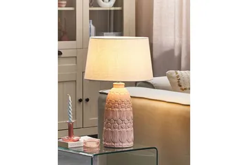 Azzurvi Bordslampa 56 cm E27 - Rosa/Vit - Products - Belysning - Lampor & belysning inomhus - Sovrumslampa - Sänglampa - Sängbordslampa