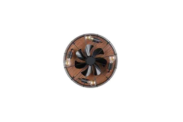 Fläkt TRIO Trondheim Mattsvart/trä - Mattsvart/trä - Products - Belysning - Lampor & belysning inomhus - Taklampa & takbelysning - Takplafond