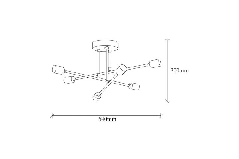 Ljuskrona Masasada Koppar - Vit - Products - Belysning - Lampor & belysning inomhus - Taklampa & takbelysning - Takplafond
