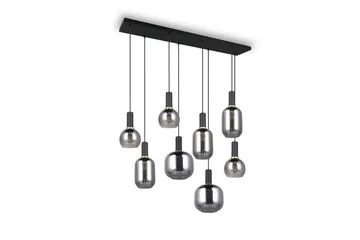 Pendel TRIO Diva 8-del, Mattsvart/kromad - 8-del, Mattsvart/kromad - Products - Belysning - Lampor & belysning inomhus - Taklampa & takbelysning - Kökslampa & taklampa kök