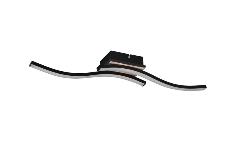 Route LED Taklampa 2L mattsvart/ trä - Matt svart/Trä - Products - Belysning - Lampor & belysning inomhus - Taklampa & takbelysning - Takplafond
