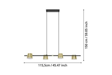 Takpendel Eglo Altamira Svart/Mässing - Products - Belysning - Lampor & belysning inomhus - Taklampa & takbelysning - Pendellampa & hänglampa