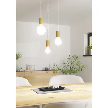 Takpendel Pozueta - Svart, Brun - Products - Belysning - Lampor & belysning inomhus - Taklampa & takbelysning - Pendellampa & hänglampa