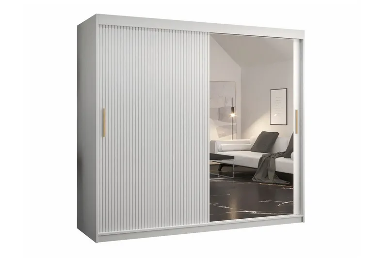 Dunvegan Garderob m. Spegel, Vit