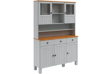 Alby Byrå med Överskåp 125x38 cm - Grå - Products - Förvaring - Förvaringsmöbler - Byrå