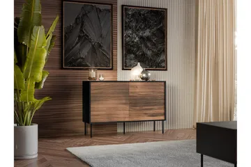 Belonger Byrå 120 cm - Svart/Valnöt - Products - Förvaring - Förvaringsmöbler - Byrå