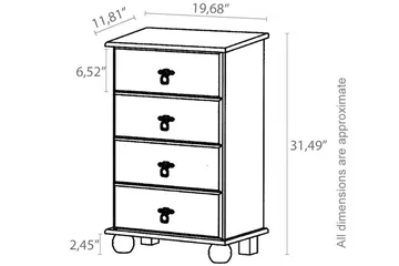 Welton Byrå 50x80 cm - Vit - Products - Förvaring - Förvaringsmöbler - Byrå - Hallbyrå