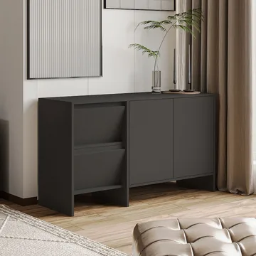Crala Konsol 130x81,8x44 cm - Antracit - Products - Förvaring - Förvaringsmöbler - Sideboard & skänk