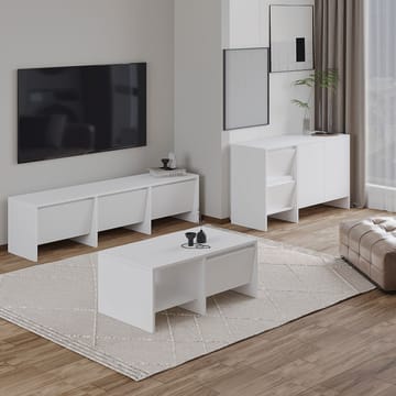 Crala Vardagsrumsmöbelset 160x40x35 cm - Vit - Products - Förvaring - Förvaringsmöbler - Möbelset för vardagsrum