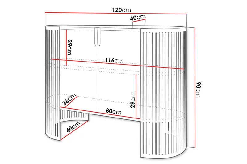 Friend Skänk 120x40 cm - Svart/Brun - Products - Förvaring - Förvaringsmöbler - Sideboard & skänk