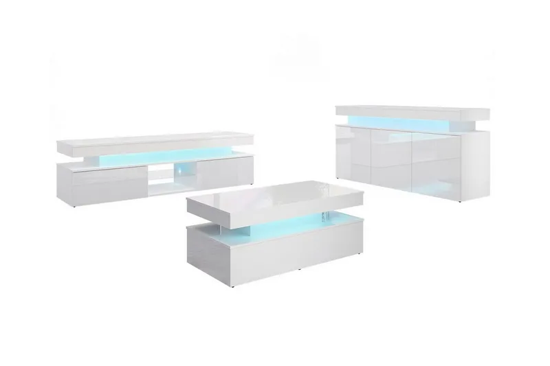 Glenndale Möbelset För Vardagsrum, Vit