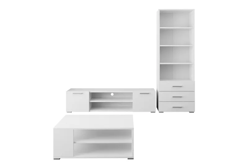 Lindesberg Möbelset För Vardagsrum, Vit