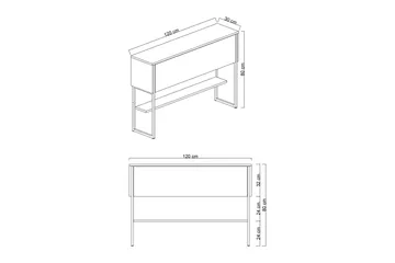 Luxe Byrå 120 cm - Svart/Valnöt - Products - Förvaring - Förvaringsmöbler - Byrå