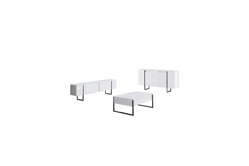 Luxe Konsollbord 160 cm - Vit/Svart - Products - Förvaring - Förvaringsmöbler - Sideboard & skänk