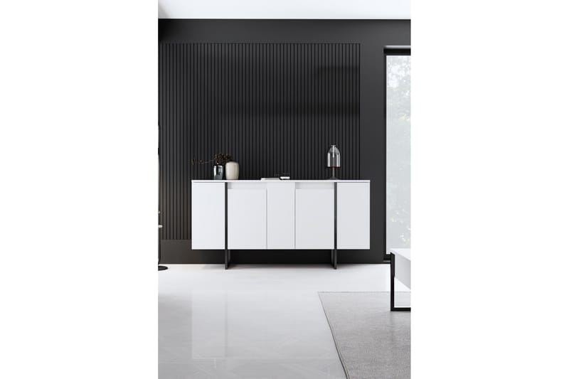 Luxe Konsollbord 160 cm - Vit/Svart - Products - Förvaring - Förvaringsmöbler - Sideboard & skänk