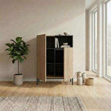 Morlen Sideboard 90x120x41,8 cm - Natural Oak, Wood Black, Sandstone - Products - Förvaring - Förvaringsmöbler - Sideboard & skänk