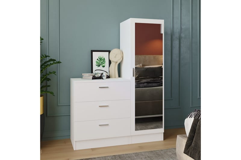 Rinorea Förvaringsskåp 40x140 cm - Vit - Products - Förvaring - Förvaringsmöbler - Byrå