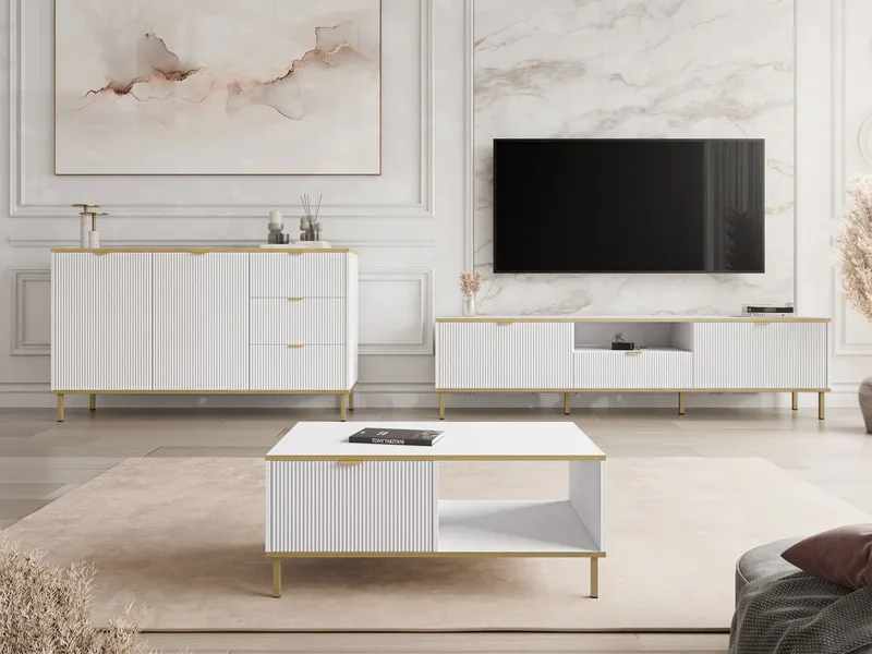 Salmor Möbelset För Vardagsrum - Vit - Products - Förvaring - Förvaringsmöbler - Möbelset för vardagsrum