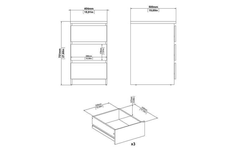 Salomns Byrå 70,1 cm - Svart - Products - Förvaring - Förvaringsmöbler - Byrå