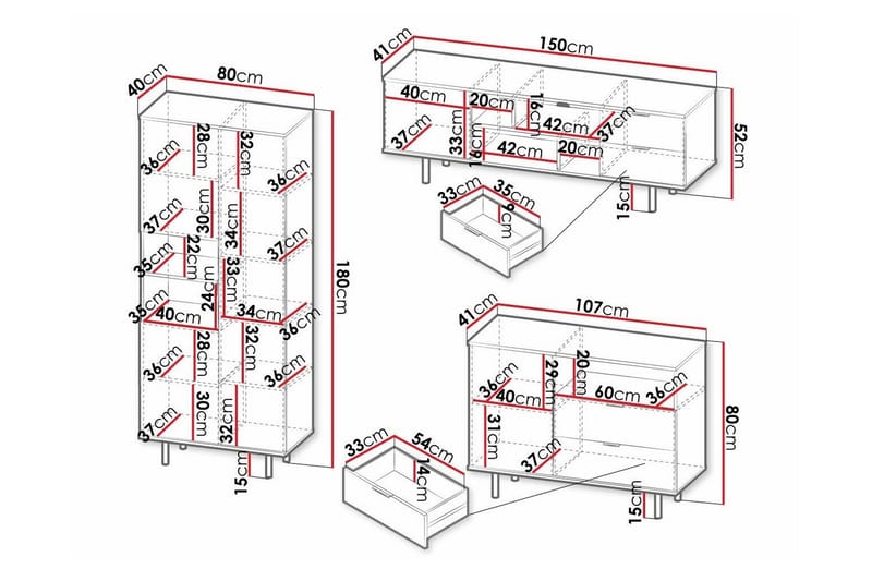 Staffin Möbelset För Vardagsrum - Cashmere - Products - Förvaring - Förvaringsmöbler - Möbelset för vardagsrum