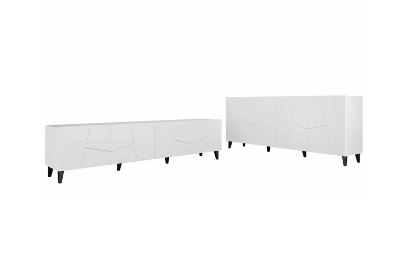 Strontian Möbelset För Vardagsrum Scandinavian Choice White