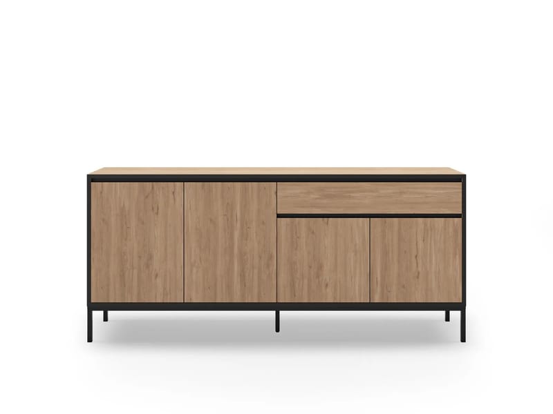 Velar Konsol 180x80x40 cm - Naturlig ek, Wood Black, svart - Products - Förvaring - Förvaringsmöbler - Sideboard & skänk