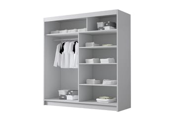 Chavez Garderob 180x215 cm - Vit/Svart - Products - Förvaring - Garderober & garderobssystem - Garderobsskåp