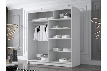 Chavez Garderob 180x215 cm - Vit/Svart - Products - Förvaring - Garderober & garderobssystem - Garderobsskåp