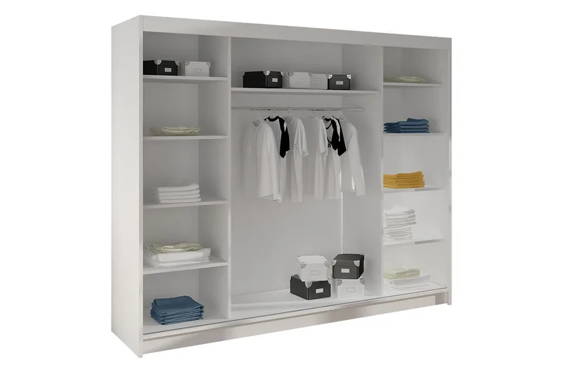 Cyria Garderob 200x215 cm - Beige/Vit - Products - Förvaring - Garderober & garderobssystem - Garderobsskåp