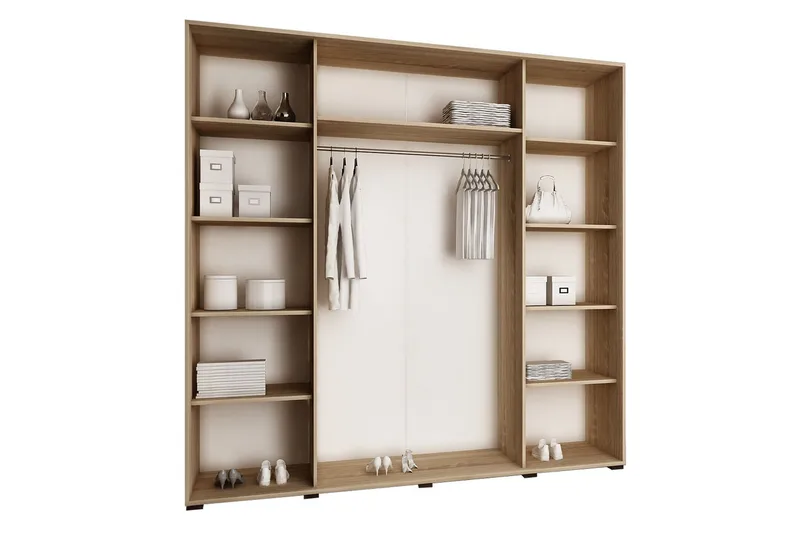 Dunkra Garderob 200x200 cm - Brun - Products - Förvaring - Garderober & garderobssystem - Garderobsskåp